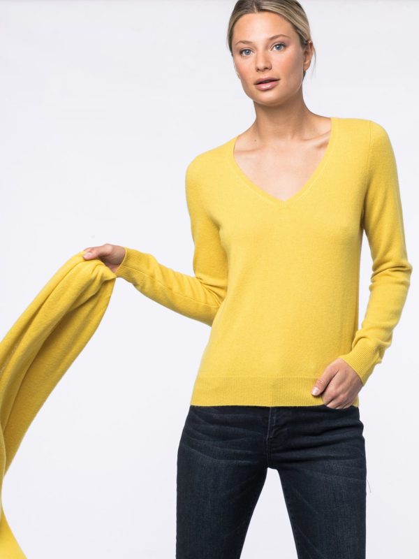 Cashmere trui met V-hals bestellen via fashionciao