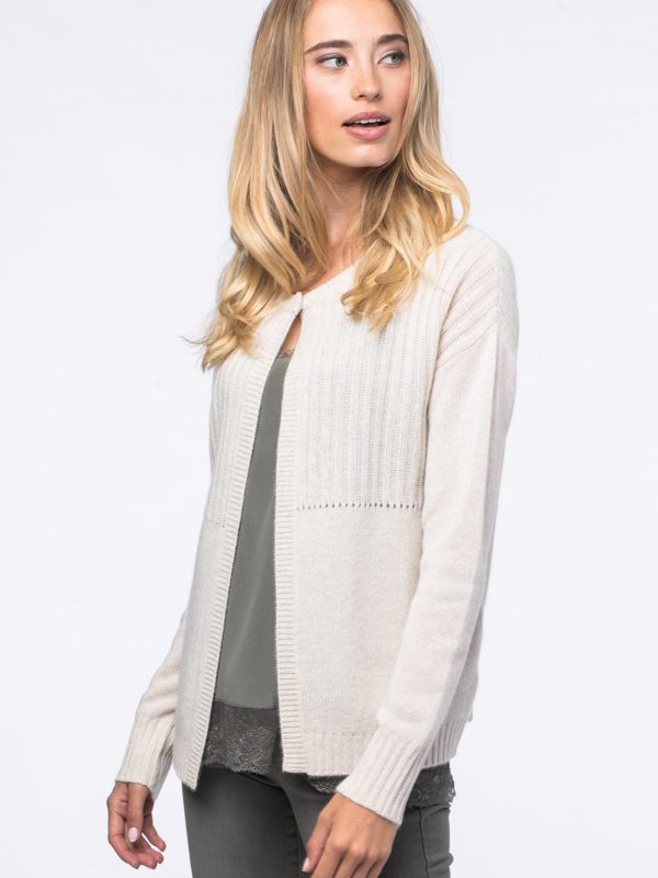 Cashmere cardigan met textuur bestellen via fashionciao