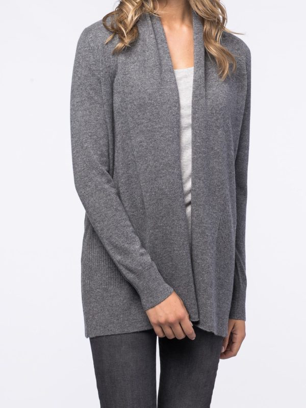 Lange geribde cardigan van cashmere bestellen via fashionciao