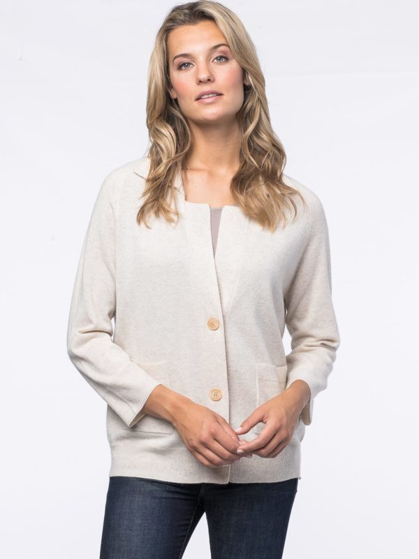 Cashmere cardigan met polokraag bestellen via fashionciao