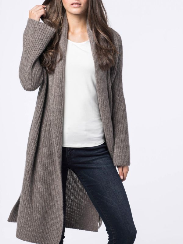 Grofgebreid geribd cashmere vest bestellen via fashionciao