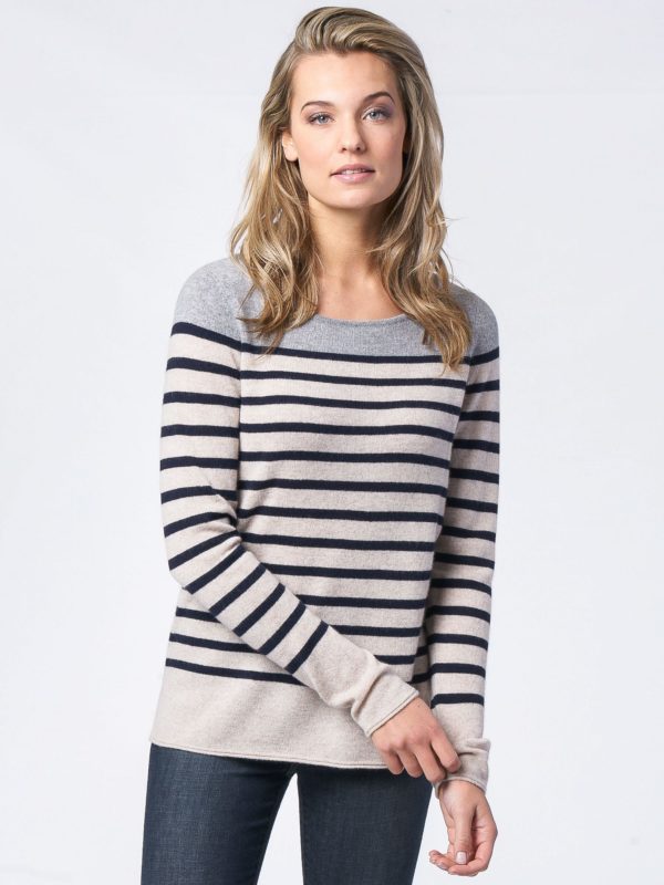 Gestreepte pullover van cashmere bestellen via fashionciao