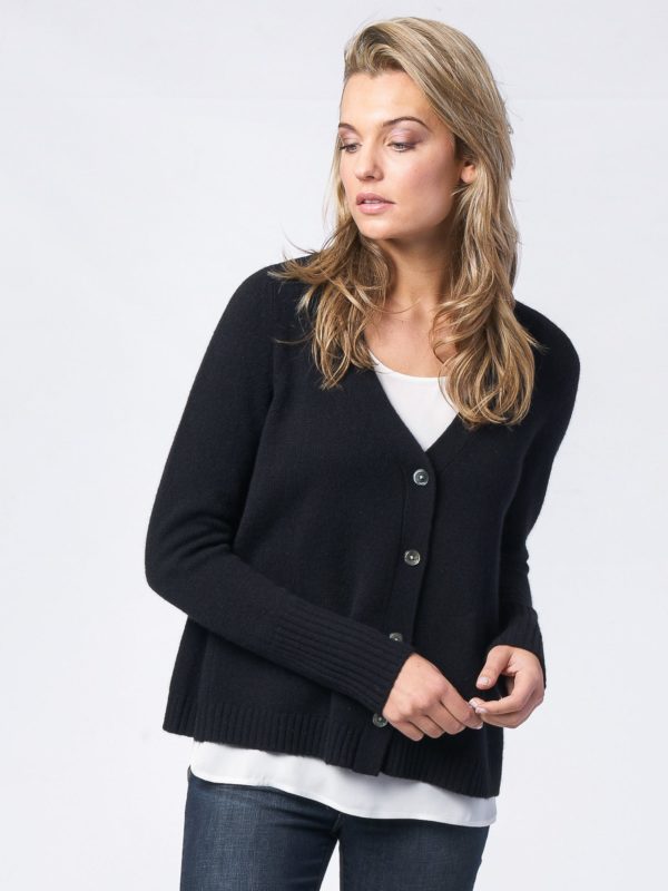 Grofgebreid kort cashmere vest bestellen via fashionciao