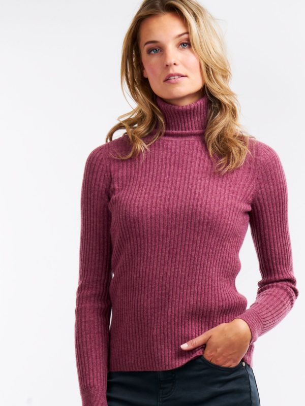 Geribde cashmere trui met rolkraag bestellen via fashionciao