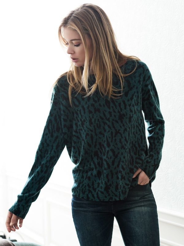 Cashmere sweater met luipaardprint bestellen via fashionciao