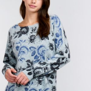 Cashmere sweater bloemenprint bestellen via fashionciao