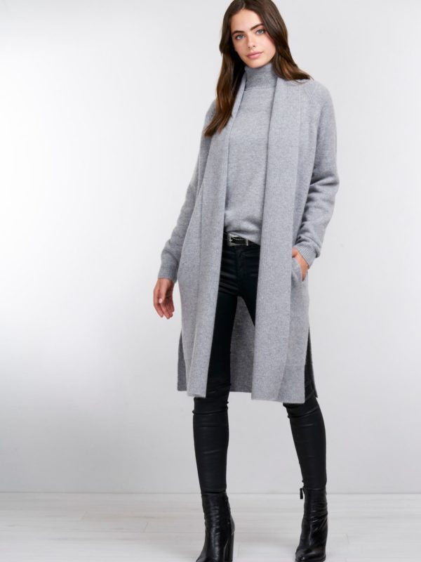 Lang open vest van cashmere bestellen via fashionciao