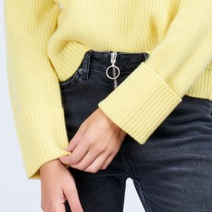 Geribde sweater met opstaande kraag van cashmere bestellen via fashionciao