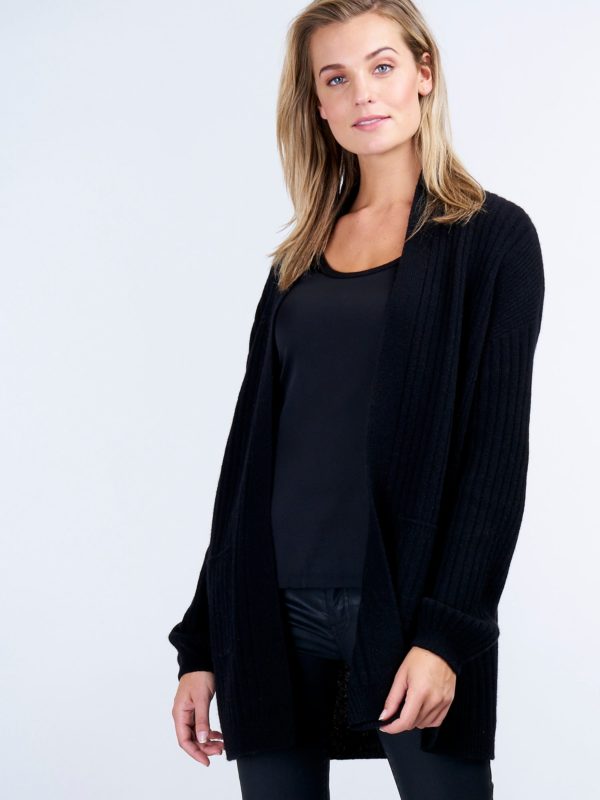 Geribd cashmere vest met ballonmouwen bestellen via fashionciao