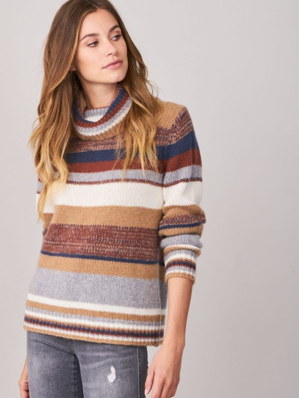 Gestreepte coltrui van cashmere bestellen via fashionciao