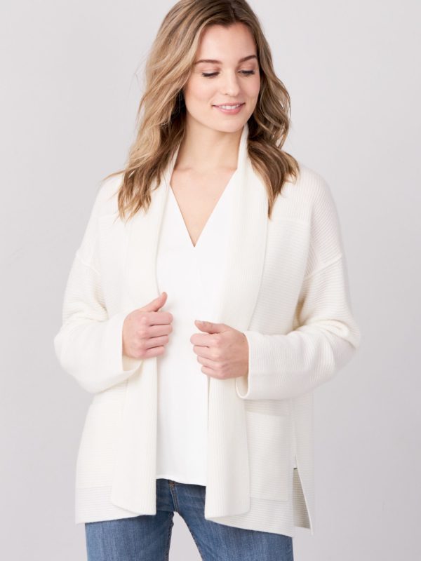 Luxe cashmere vest met geribde textuur bestellen via fashionciao