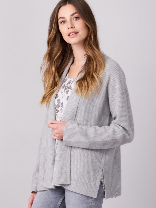 Luxe cashmere vest met geribde textuur bestellen via fashionciao