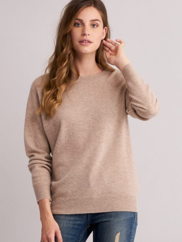 Loose fit cashmere pullover met boothals bestellen via fashionciao