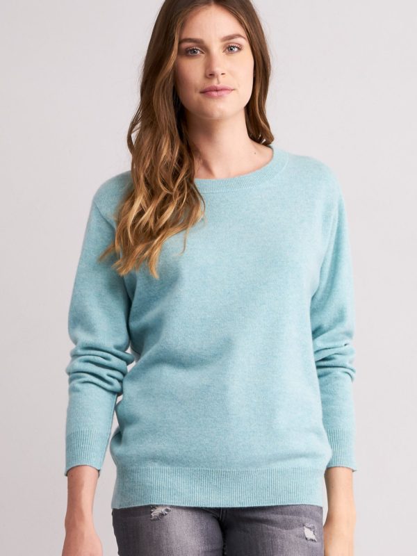 Loose fit cashmere pullover met boothals bestellen via fashionciao