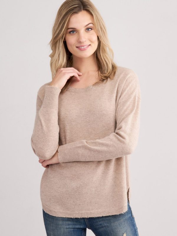 Cashmere trui met ronde zoom bestellen via fashionciao