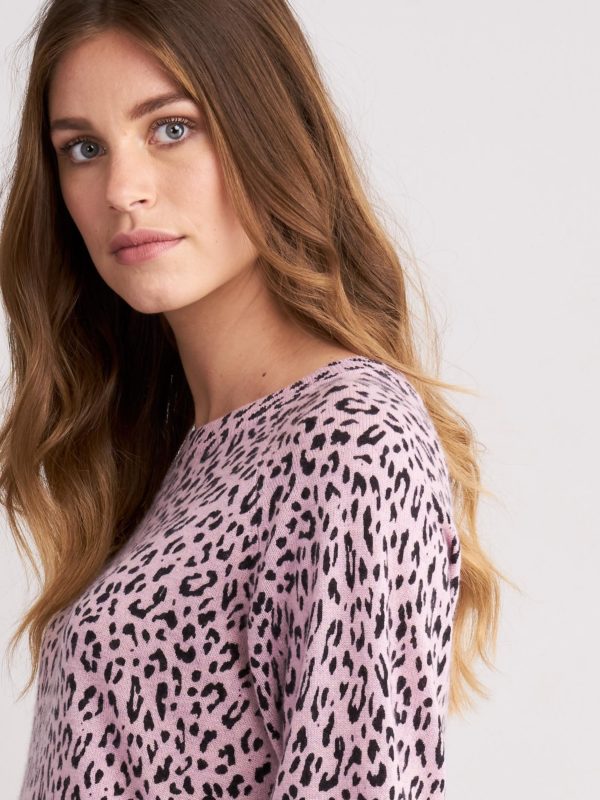 Cashmere trui met luipaardprint bestellen via fashionciao