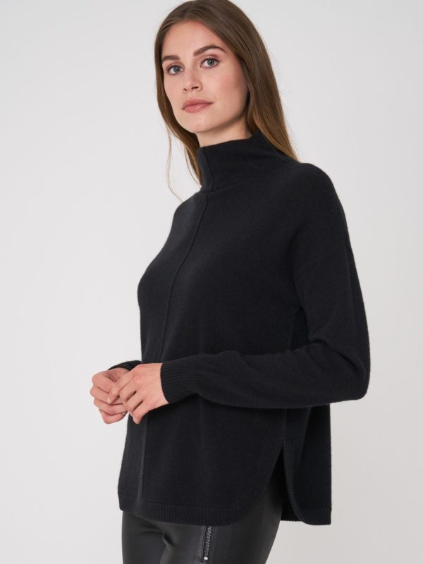 Cashmere trui met ronde zoom bestellen via fashionciao