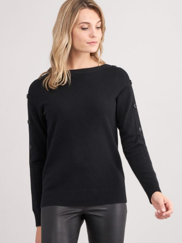 Pullover met knoopjes op de schouder bestellen via fashionciao