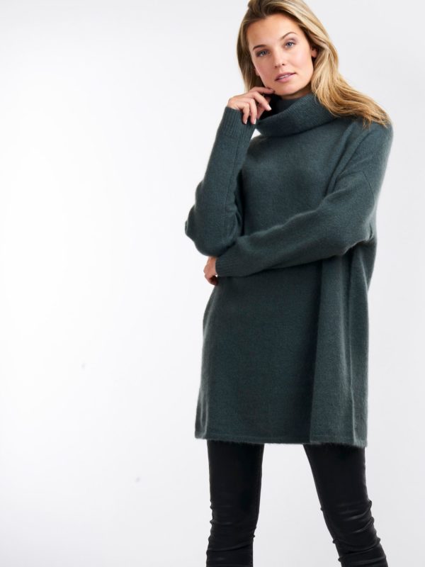 Lange coltrui van cashmere melange bestellen via fashionciao