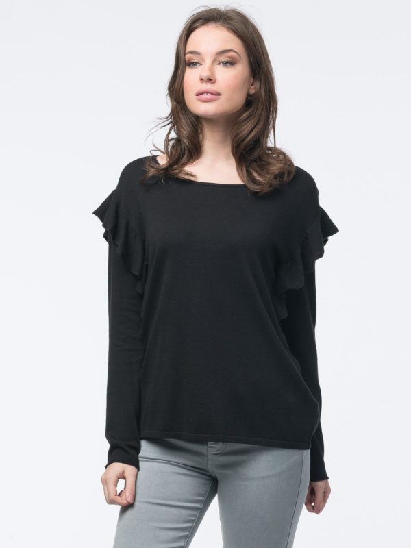 Sweater met volant bestellen via fashionciao