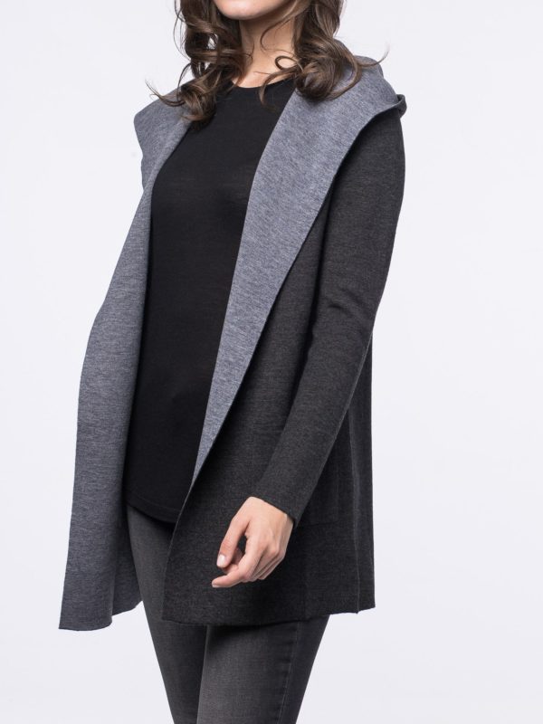 Gebreide cardigan met capuchon bestellen via fashionciao