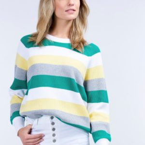 Geribde sweater met strepen bestellen via fashionciao