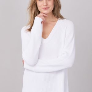 Katoenen V-hals pullover bestellen via fashionciao