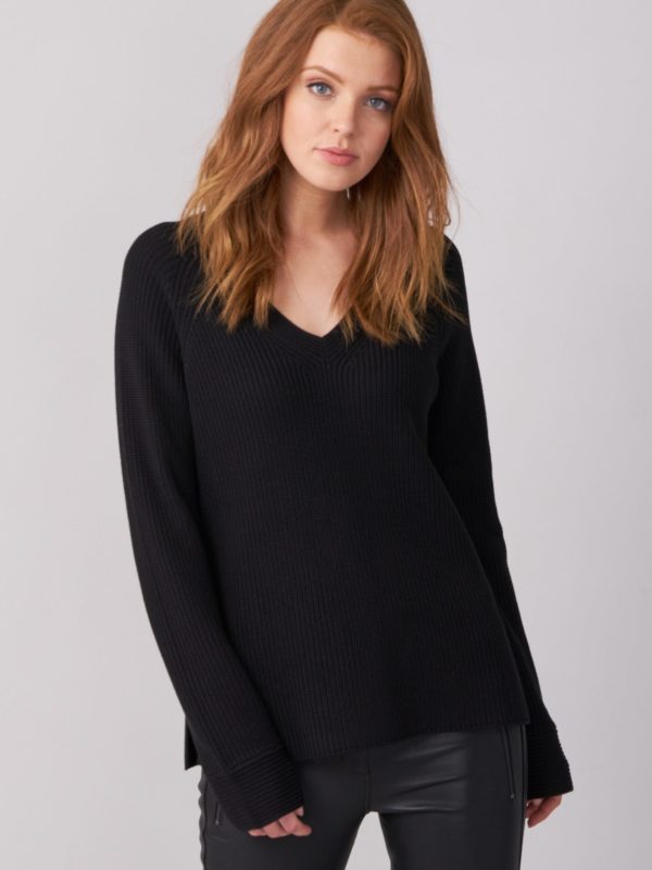 Katoenen V-hals pullover bestellen via fashionciao