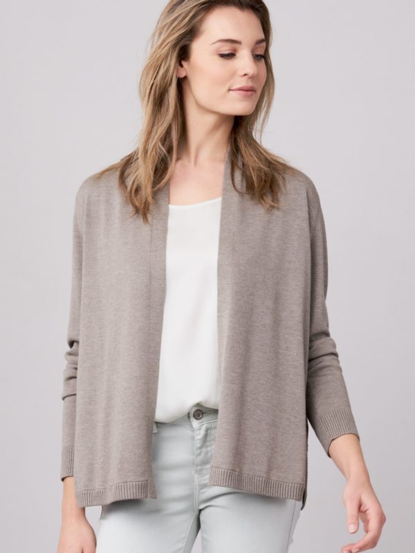 Open cardigan met ronde zoom bestellen via fashionciao