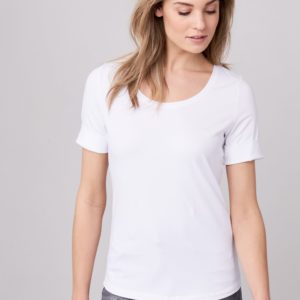Basic T-shirt met opgerolde mouwen bestellen via fashionciao