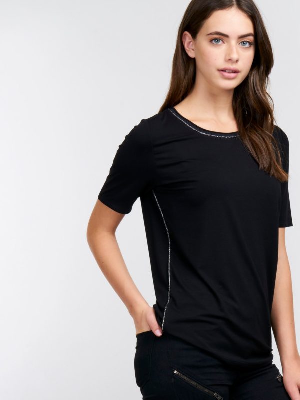 Basic T-shirt met lurex bestellen via fashionciao