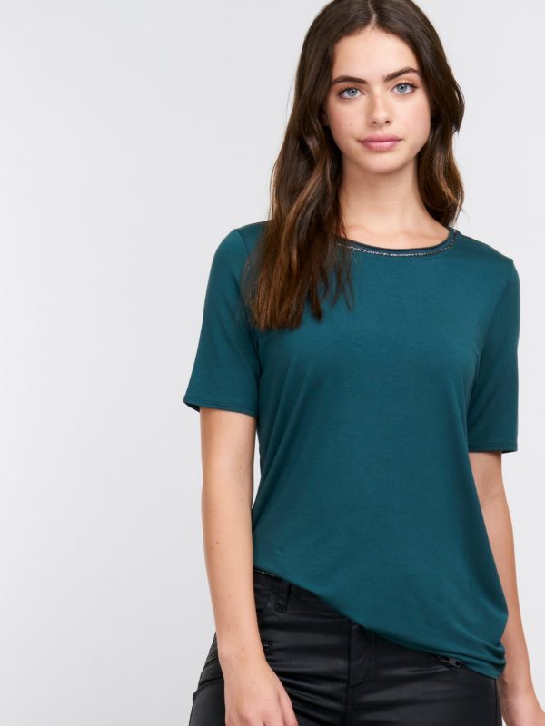 Basic T-shirt met lurex bestellen via fashionciao