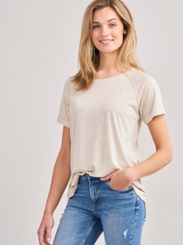 T-shirt met gouden hartjes bestellen via fashionciao