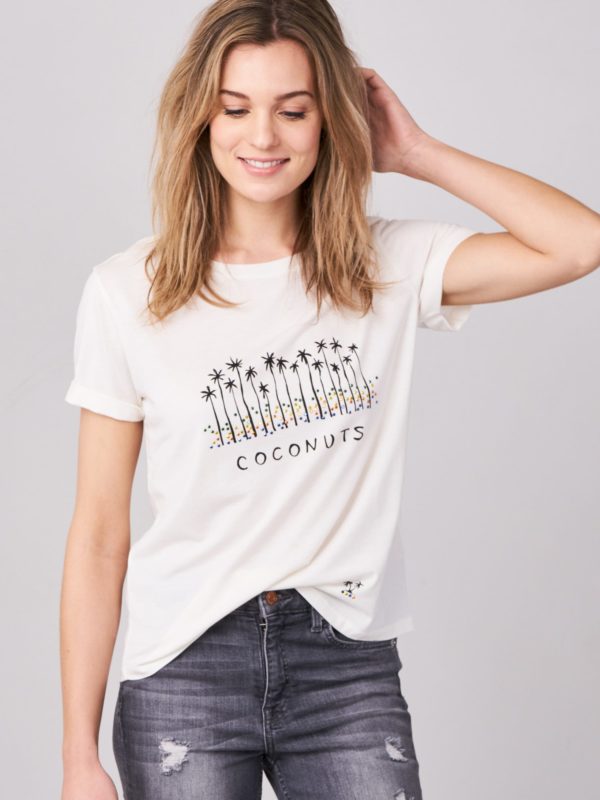 T-Shirt met print en strass-steentjes bestellen via fashionciao