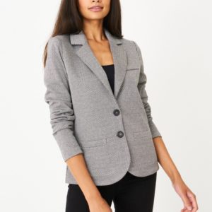 Sweatshirt blazer met visgraat jacquard patroon bestellen via fashionciao
