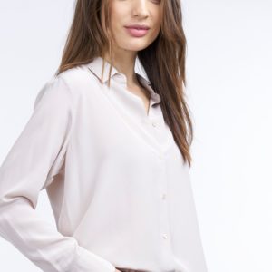 Zijden blouse met hemdkraag bestellen via fashionciao