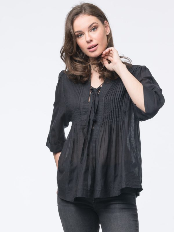 Oversized blouse met kant bestellen via fashionciao