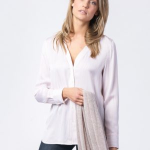 Zijden blouse met print en knopen bestellen via fashionciao