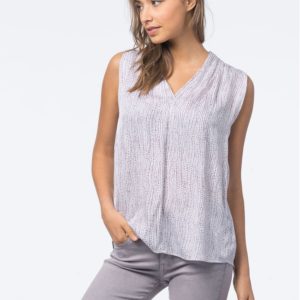 Mouwloze blouse met print bestellen via fashionciao