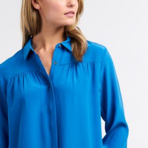 Zijden blouse met plooien bestellen via fashionciao