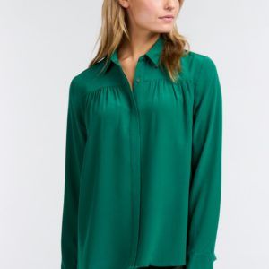Zijden blouse met plooien bestellen via fashionciao