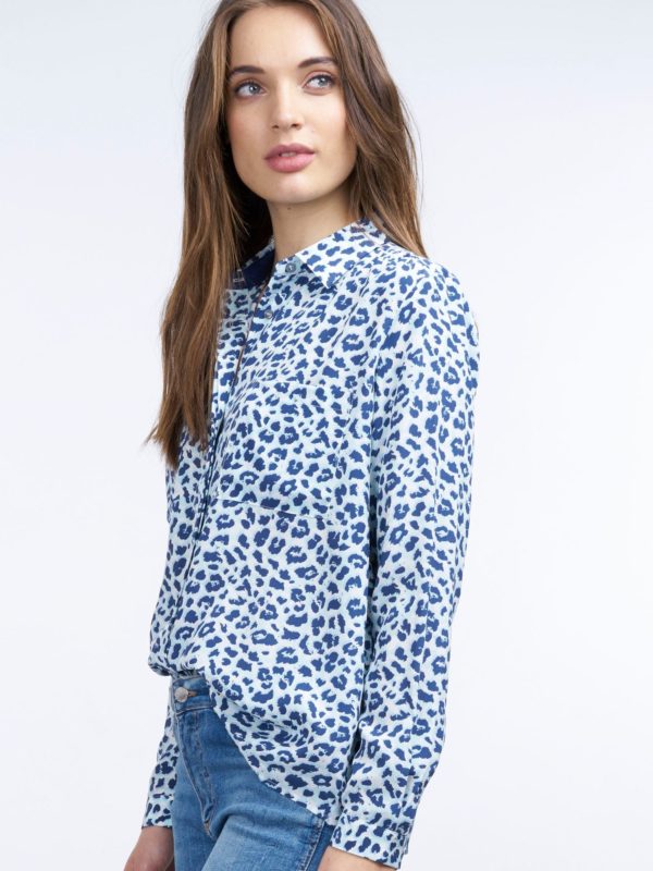 Zijden blouse met luipaardprint bestellen via fashionciao