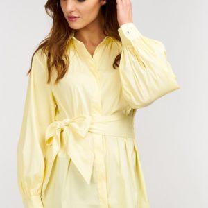 Lang blouse met strik aan de taille bestellen via fashionciao