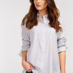 Gestreepte blouse met borstzakken bestellen via fashionciao