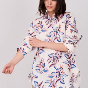 Overhemdblouse met tropische print bestellen via fashionciao