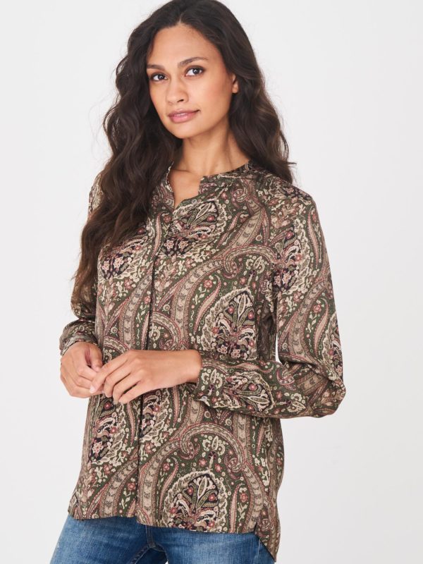 Zijden blouse met paisley-print bestellen via fashionciao