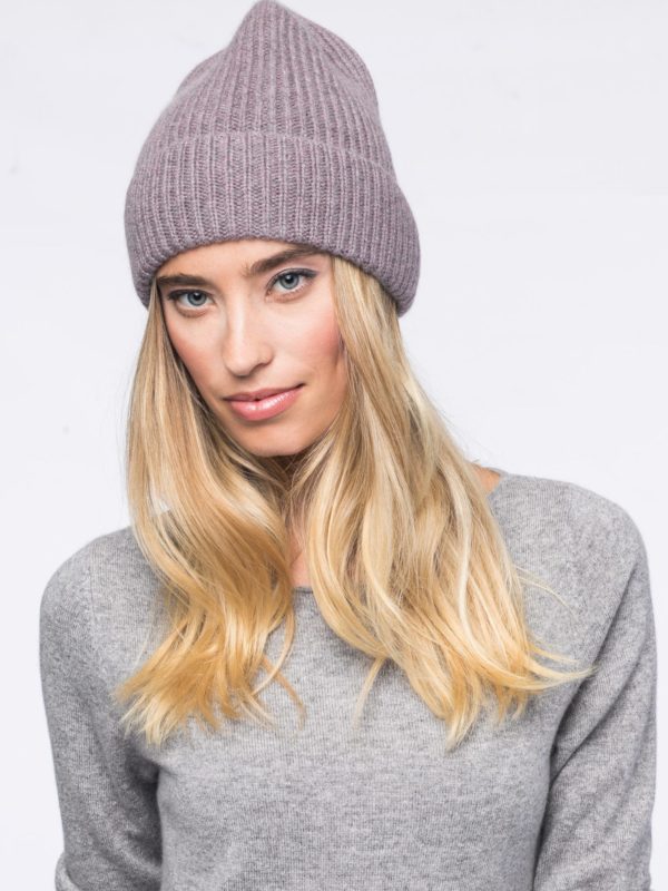 Geribde muts van cashmere bestellen via fashionciao