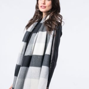 Cashmere sjaal met ruitjesmotief bestellen via fashionciao