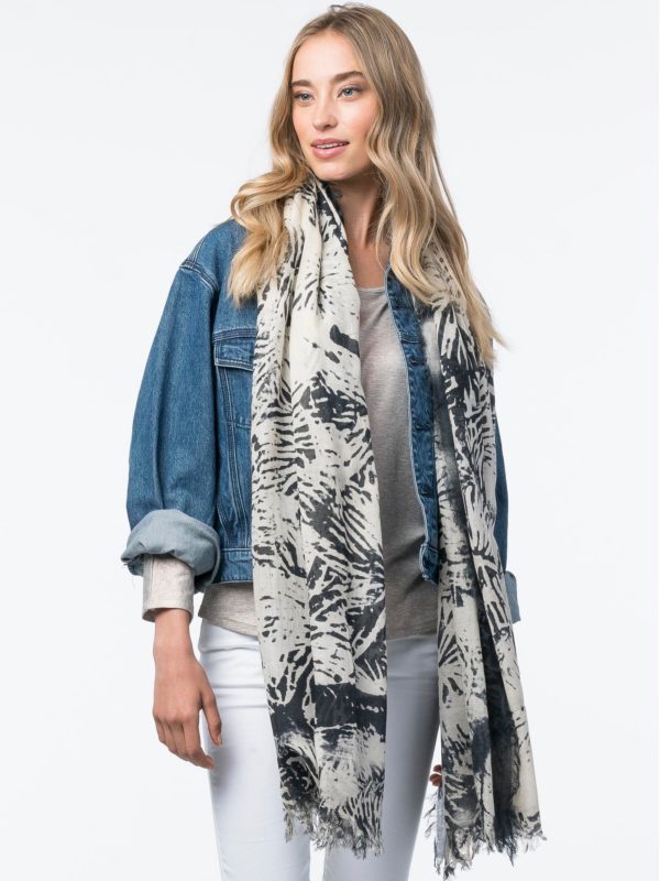 Sjaal met print van cashmere-mix bestellen via fashionciao
