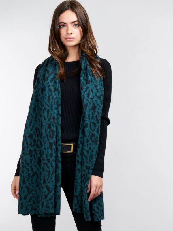 Cashmere sjaal met luipaardprint bestellen via fashionciao